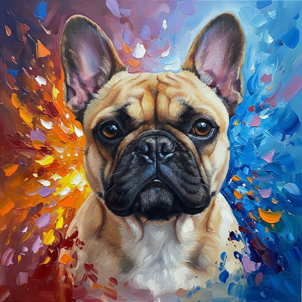 Impasto-Style Pet Portrait Prints | Textured Visual Preview | Art